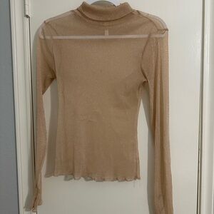 Sheer Beige Long Sleeve Top